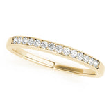 Yellow gold Channel-Set Round Diamond Half Eternity Band 1