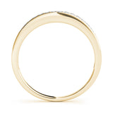 Yellow gold Channel-Set Round Diamond Half Eternity Band 2