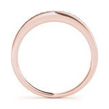 Rose gold Channel-Set Round Diamond Half Eternity Band 2