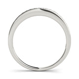 White gold Channel-Set Round Diamond Half Eternity Band 2