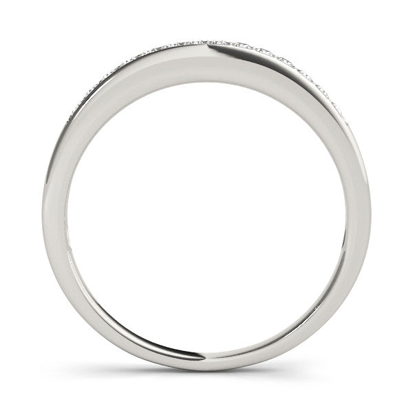 White gold Channel-Set Round Diamond Half Eternity Band