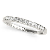 White gold Channel-Set Round Diamond Half Eternity Band 1