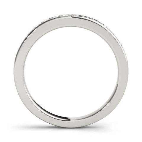 White gold Princess Cut Channel Set Diamond Wedding Band 2