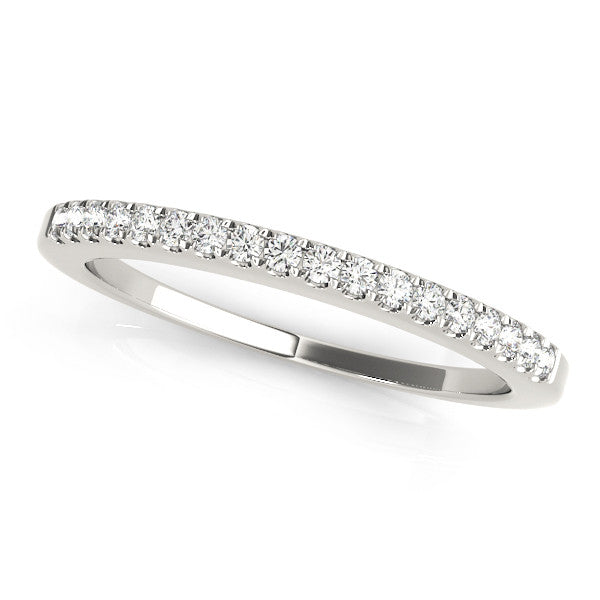 White gold Round Diamond Pavé Eternity Band with U-Prong Setting 1