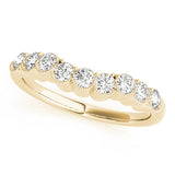 Yellow gold Bezel-Set Round Diamond Half Eternity Band 1