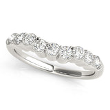 White gold Bezel-Set Round Diamond Half Eternity Band 1