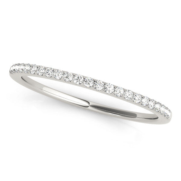 White gold Round Diamond Pavé Set Eternity Band with Micro Prong Setting 1