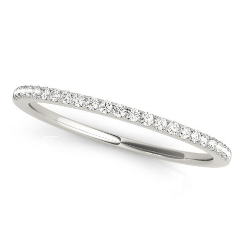 White gold Round Diamond Pavé Set Eternity Band with Micro Prong Setting 1