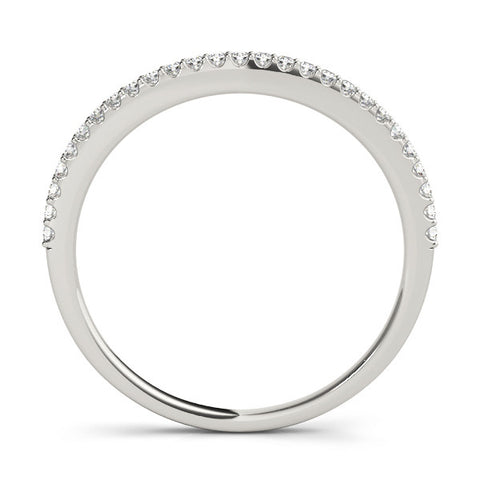 White gold Pavé Round Diamond Eternity Band with Micro Prong Setting 2