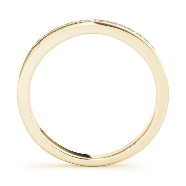 Yellow gold Round Diamond Pavé Set Eternity Band with Channel Setting 2