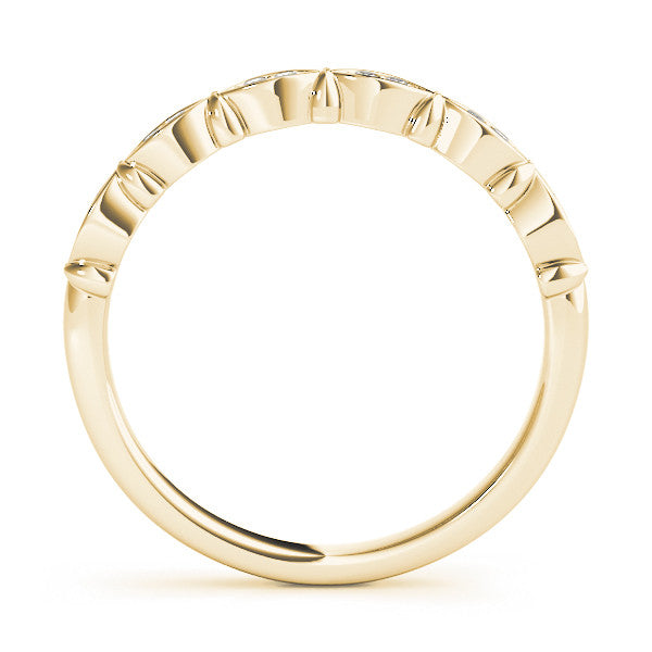 Yellow gold Marquise Diamond Bezel Set Eternity Band 3