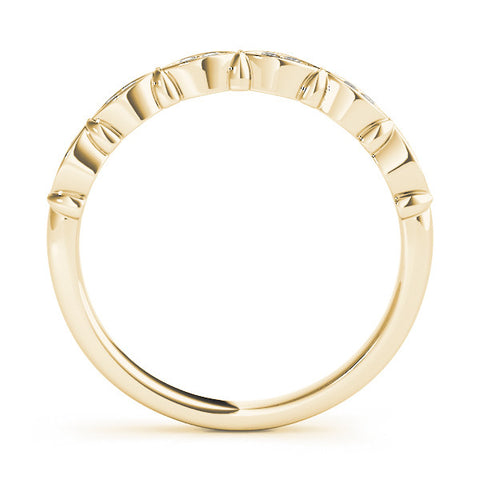 Yellow gold Marquise Diamond Bezel Set Eternity Band 3