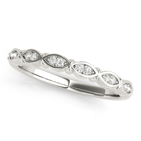 White gold Marquise Diamond Bezel Set Eternity Band 1