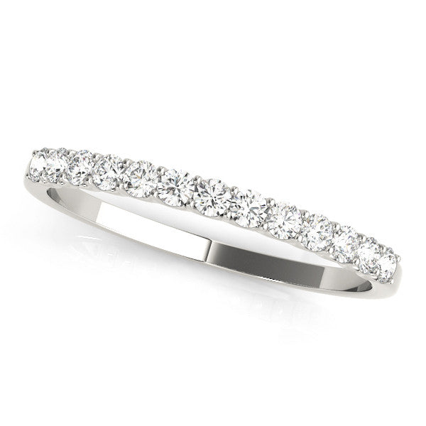 White gold Round Diamond Pavé Half-Eternity Band 1