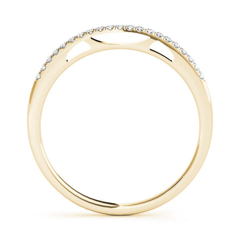 Yellow gold Round Diamond Pavé Set Eternity Band 2