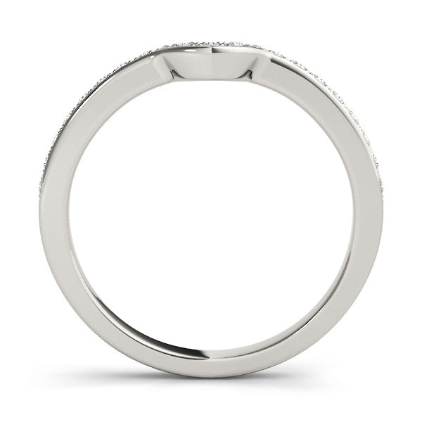 White gold Pavé Round Diamond Contour Band with Channel Setting 2