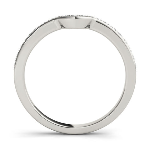 White gold Pavé Round Diamond Contour Band with Channel Setting 2