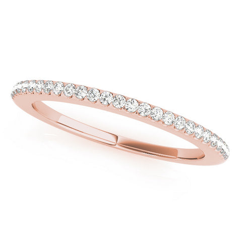 Rose gold Round Diamond Pavé Eternity Band with Micro Prong Setting 1