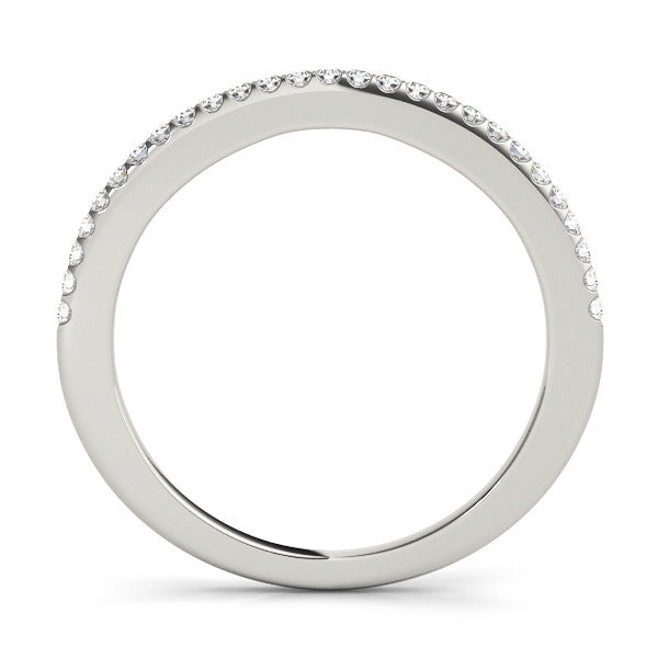 White gold Round Diamond Pavé Eternity Band with Micro Prong Setting 2