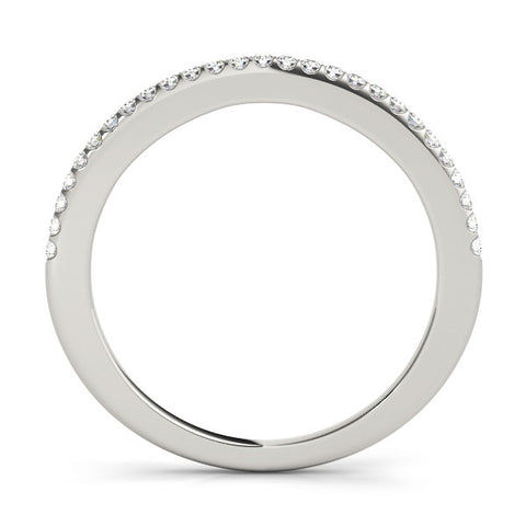 White gold Round Diamond Pavé Eternity Band with Micro Prong Setting 2