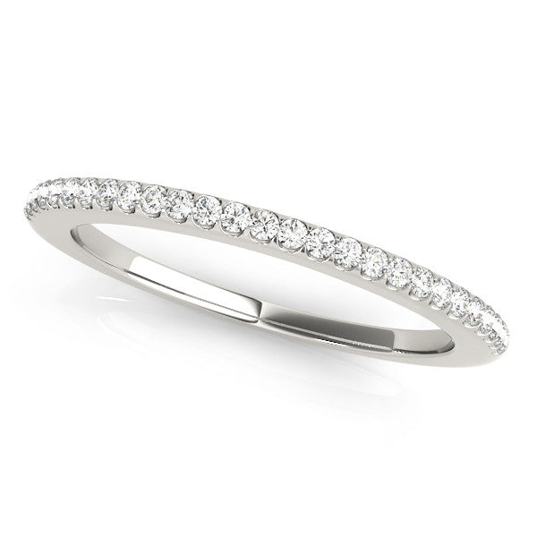White gold Round Diamond Pavé Eternity Band with Micro Prong Setting 1