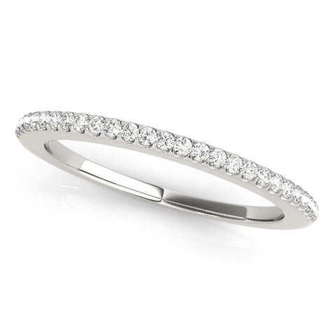 White gold Round Diamond Pavé Eternity Band with Micro Prong Setting 1
