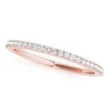 Rose gold Round Diamond Pavé Eternity Band with Micro-Prong Setting 1