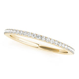 Yellow gold Round Diamond Pavé Eternity Band with Micro-Prong Setting 1