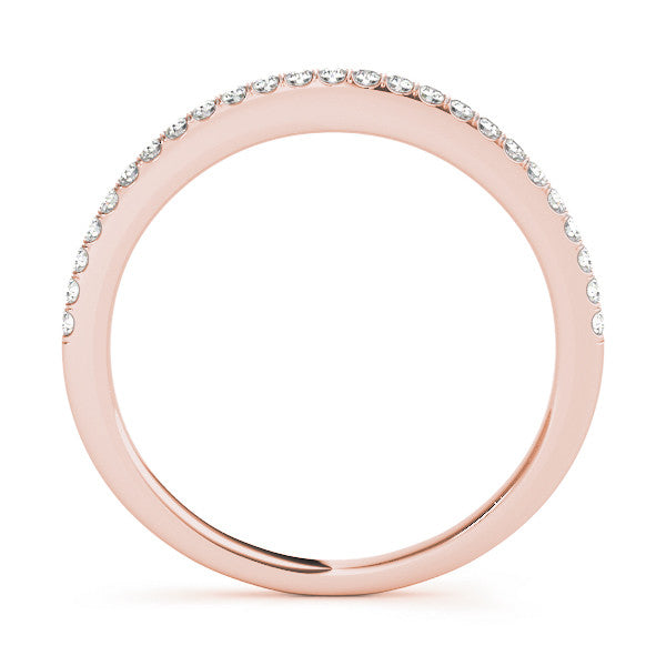 Rose gold Round Diamond Pavé Eternity Band with Micro-Prong Setting 2