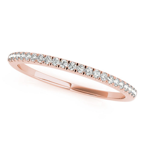 Rose gold Round Cut Diamond Pavé Eternity Band with Micro Prong Setting 1