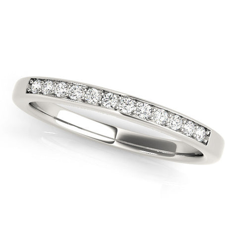 Rose gold Round Diamond Pavé Set Half-Eternity Band 1