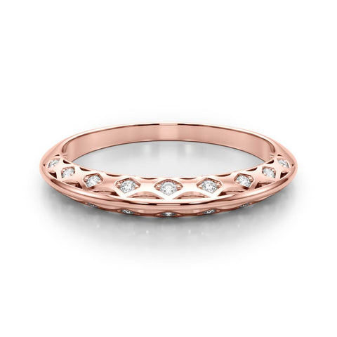 Rose gold Marquise Diamond Openwork Bangle with Pave Setting 2