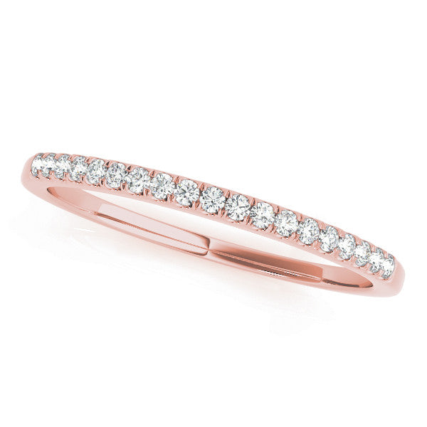 Rose gold Round Diamond Pavé Eternity Band 1