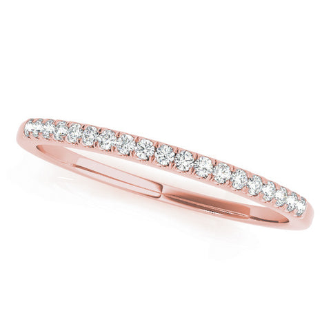Rose gold Round Diamond Pavé Eternity Band 1