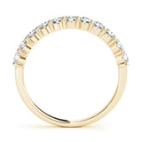 10K Yellow Gold Round Diamond Half-Eternity Prong-Set Band