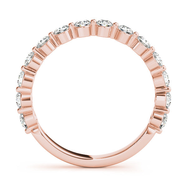 Rose gold Round Diamond Eternity Band with Shared Prong Setting 2