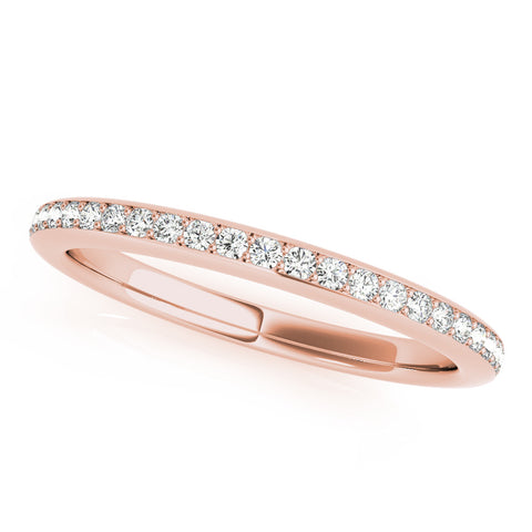 Rose gold Pavé Round Diamond Eternity Band 1