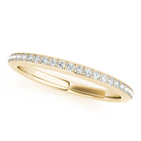Yellow gold Pavé Round Diamond Eternity Band 1