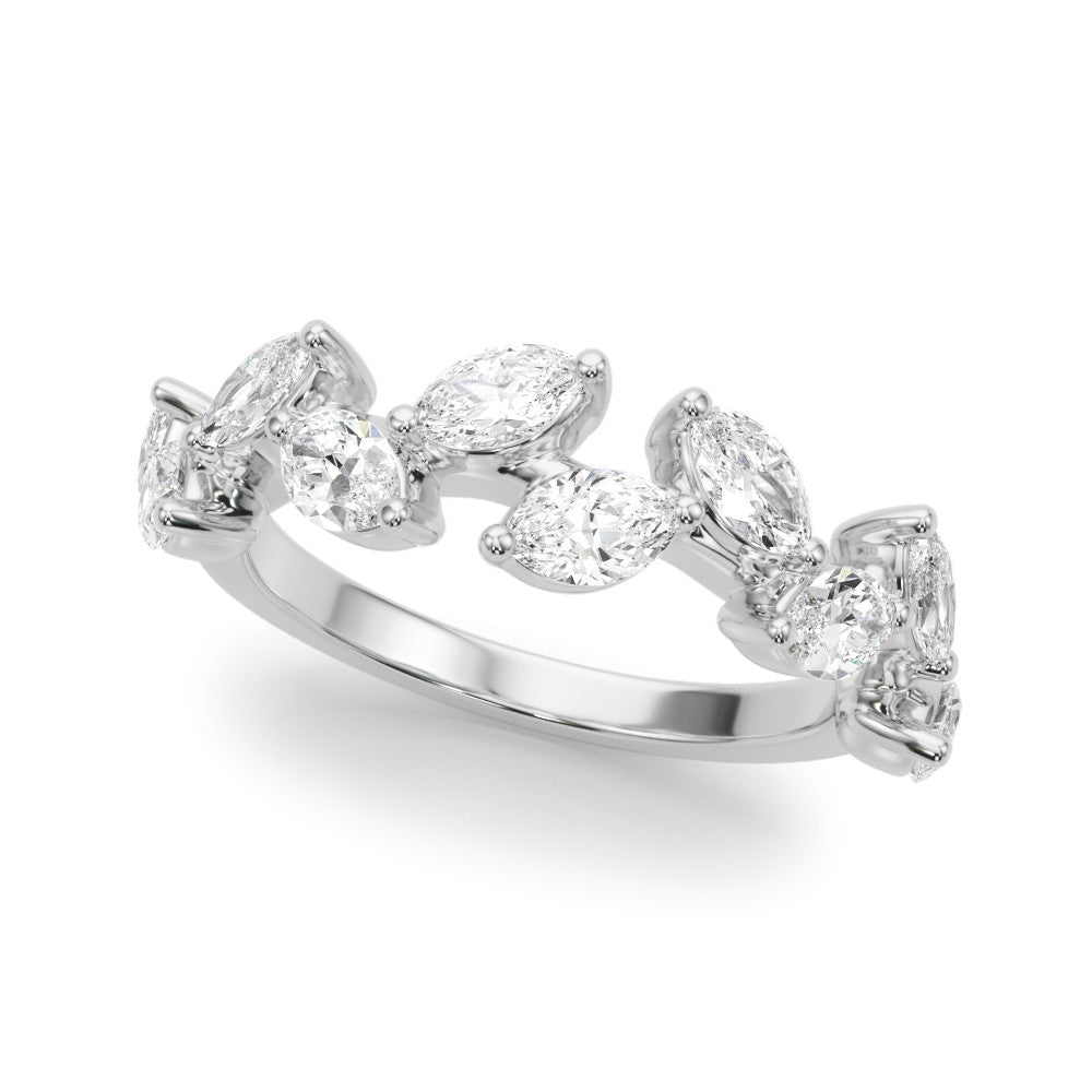 White gold Marquise Diamond Eternity Band with Shared Prong Setting 1