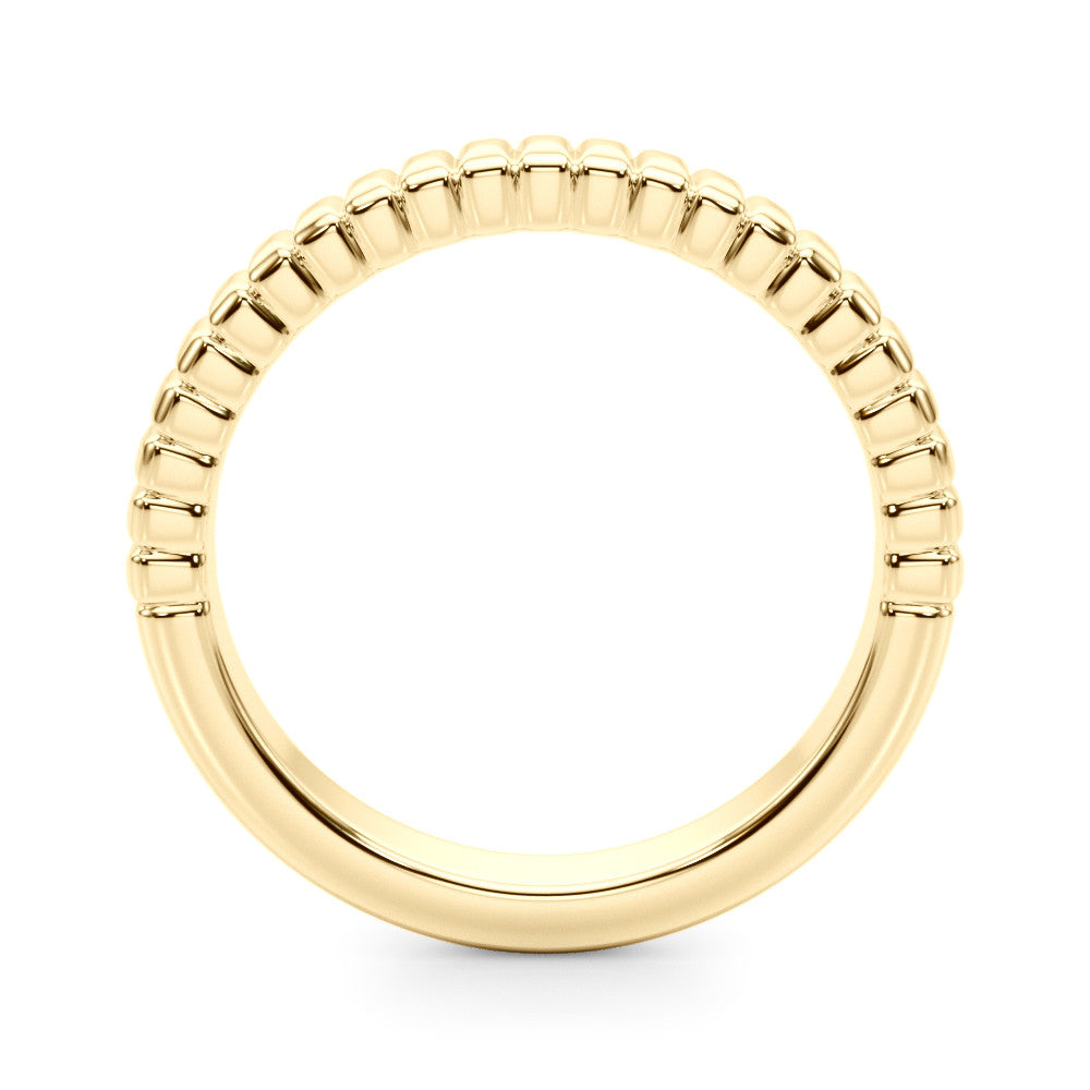 Yellow gold White Gold Ribbed Eternity Band 2