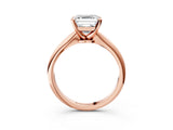 6 Carat Asscher Cut Rose gold Diamond Solitaire Engagement Ring with Classic Band and Four-Prong Setting_39