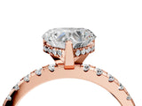 6 Carat Heart Cut Rose gold Diamond Solitaire Ring with Round  Pavé Band and Four-Prong Setting_40
