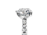 7 Carat Heart Cut Platinum Diamond Solitaire Ring with Round  Pavé Band and Four-Prong Setting_65