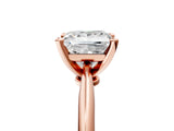 8 Carat Princess Cut Rose gold Diamond Solitaire Engagement Ring with Classic Band and Four-Prong Setting_41