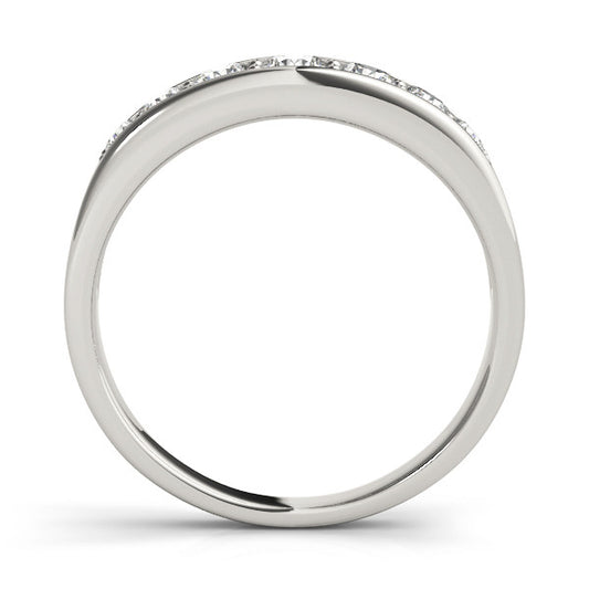 White gold Channel-Set Round Diamond Comfort Fit Band 2