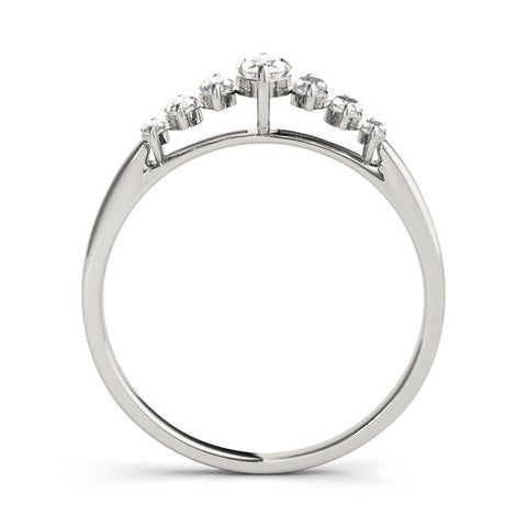 White gold Marquise Diamond Prong Set White Gold Band 2