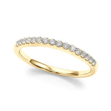 Yellow gold Round Diamond Pavé Half-Eternity Band with Shared Prong Setting 1