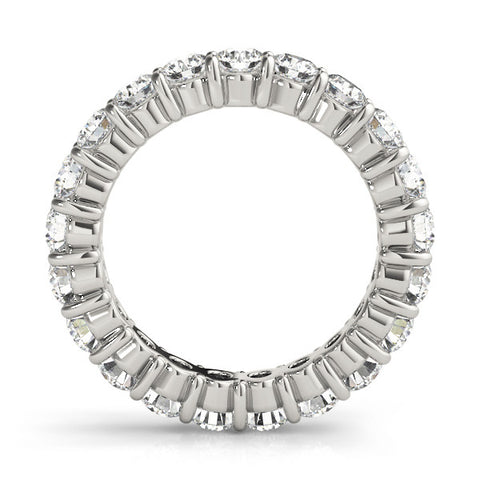 White gold Round Diamond Eternity Band with U-Prong Setting 3