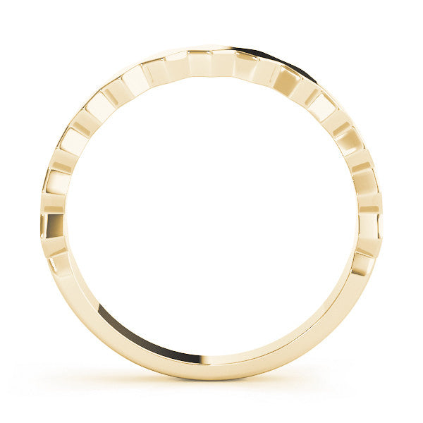 Yellow gold Zigzag Chevron Band with No Stone 3