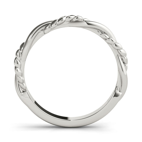 White gold Twisted Rope Solitaire Band 3